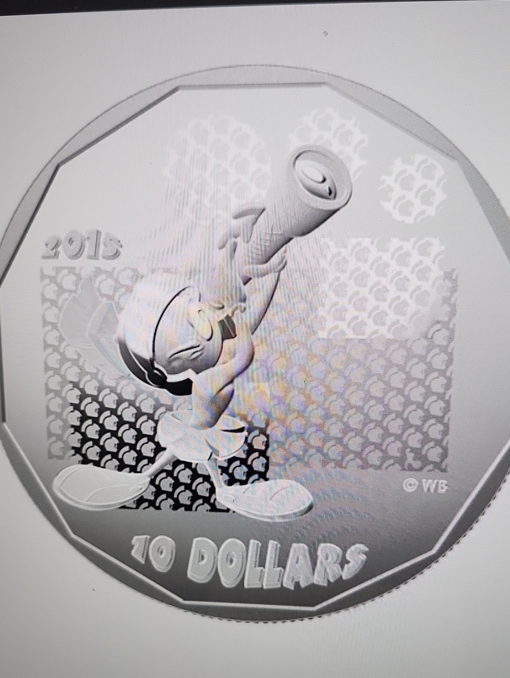 Warner Bros. Silver Marvin the Martian holding a Telescope Coin